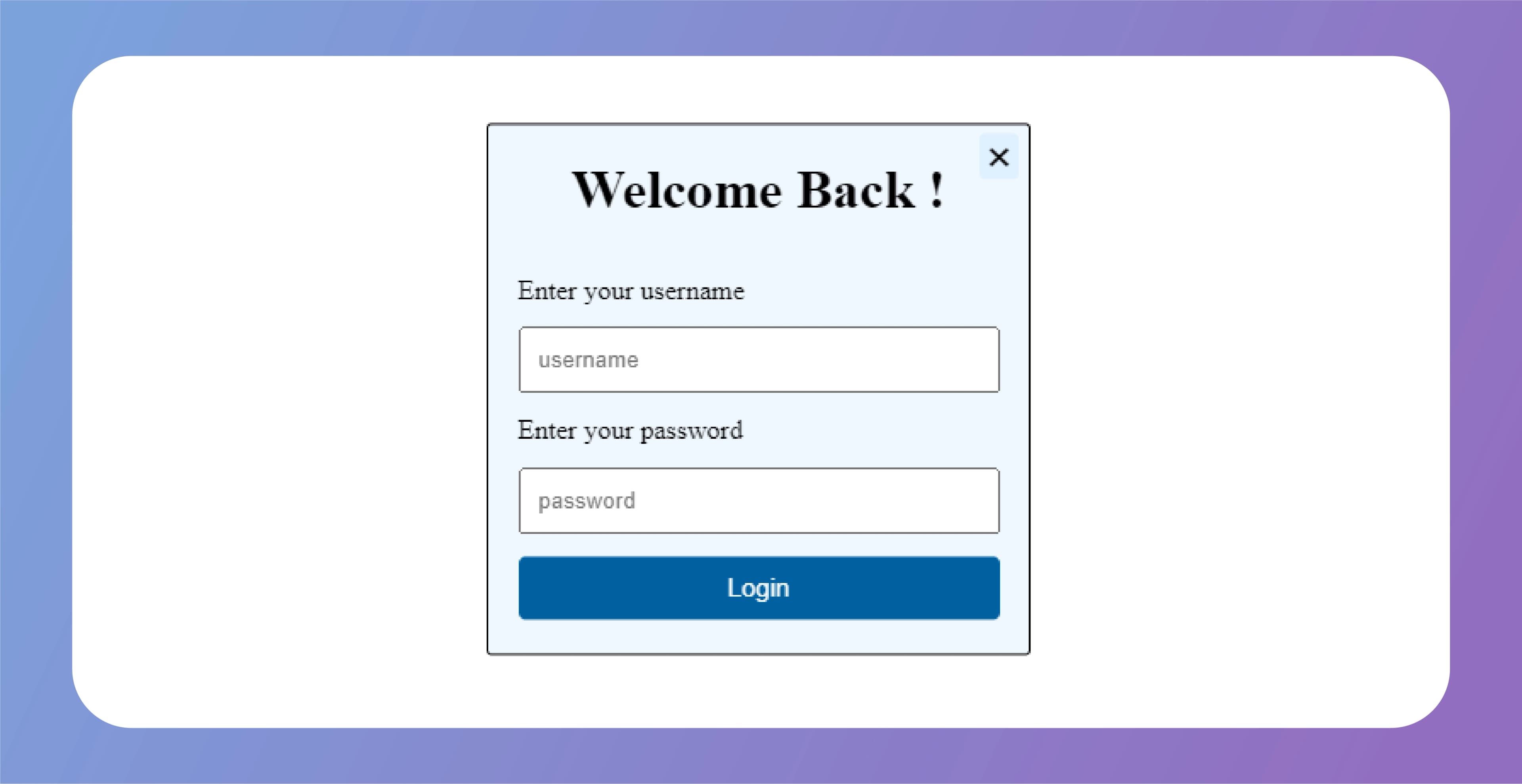 Pop-up Form